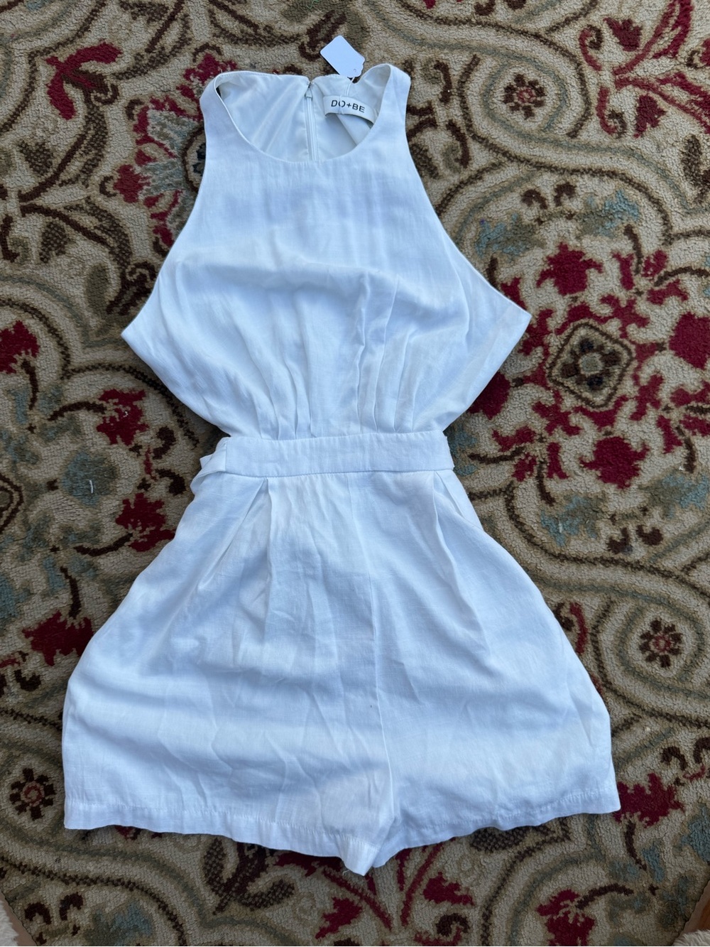 DO+BE White Sleeveless Halter cutout Romper
